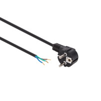 CÂBLE D'ALIMENTATION NOIR CEE 7/7 90 + EXTRÉMITÉS L3 m