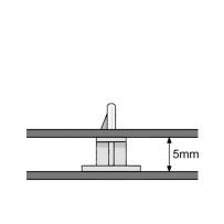 SUPPORT POUR CIRCUIT IMPRIME OUVERTURE 3mm H5mm 18x18mm
