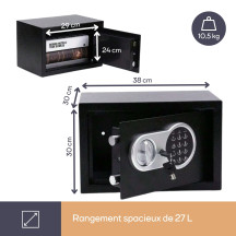 COFFRE-FORT ÉLECTRONIQUE - 30 x 38 x 30 cm - 27 L