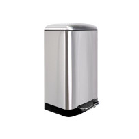 Poubelle urbaine - 30 l - Rectangulaire - Acier inoxydable
