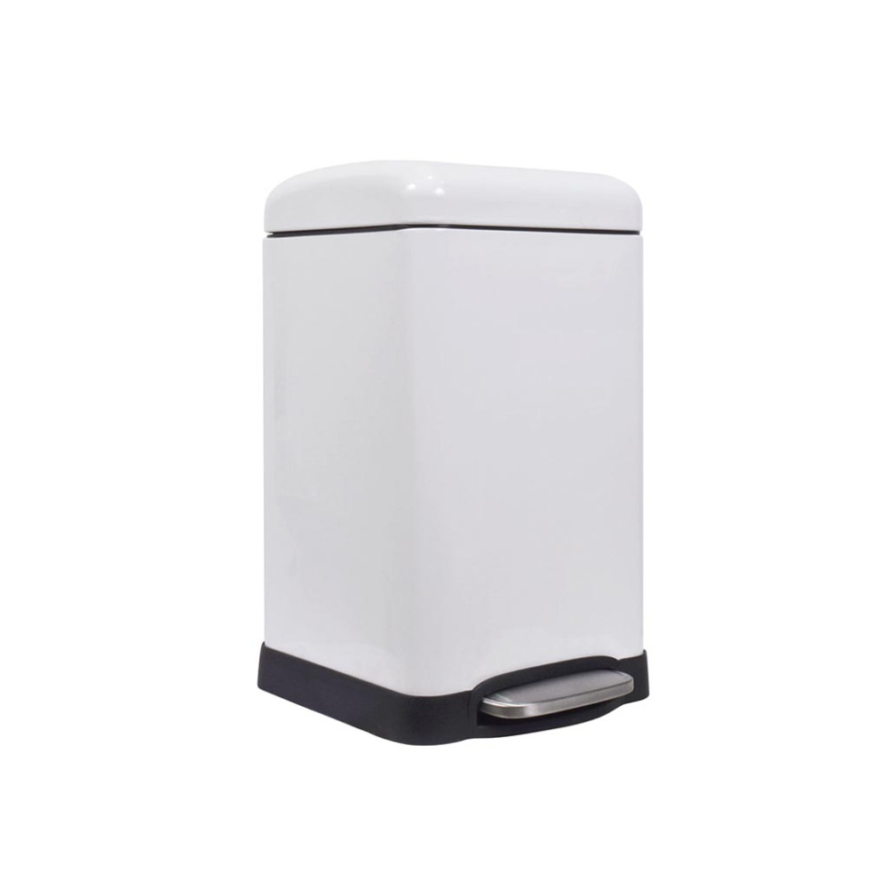Poubelle urbaine - 20 l - Carré - Blanc mat