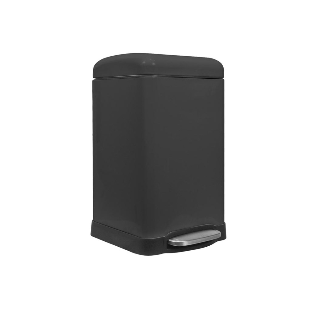 Poubelle urbaine - 20 l - Carré - Noir mat