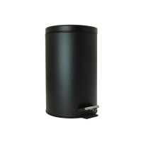 Poubelle à pédale - 14 l - Métal noir