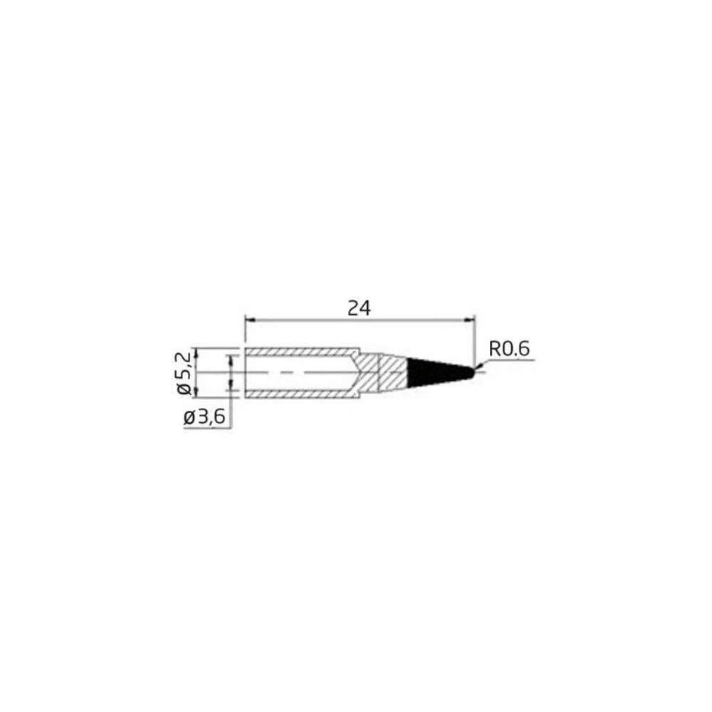 SPARE BIT FOR SOLDERING IRON OF VTSS300 - Ø 0.6mm