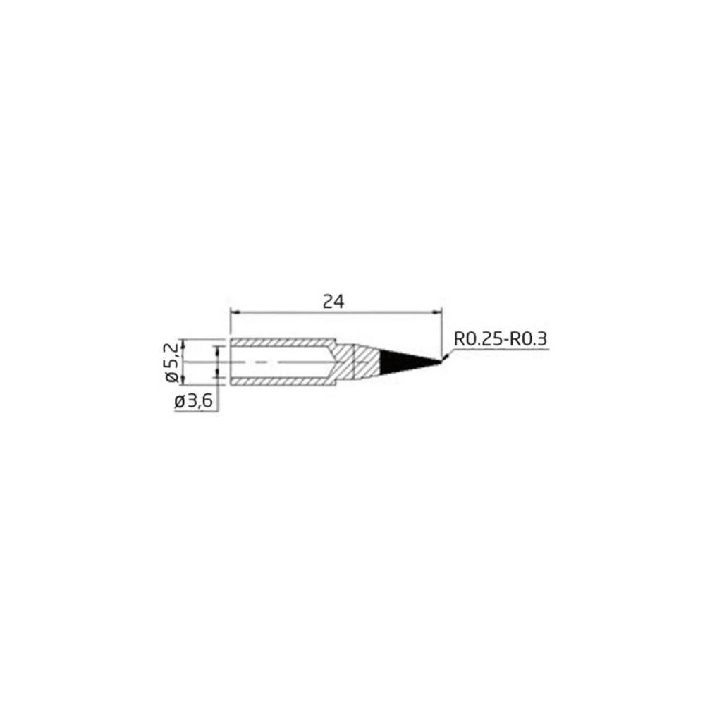 SPARE BIT FOR SOLDERING IRON OF VTSS300 - Ø 0.3mm