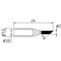 SPARE BIT FOR SOLDERING IRON OF VTSS300 - flat 2mm