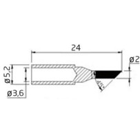 SPARE BIT FOR SOLDERING IRON OF VTSS300 - flat 2mm