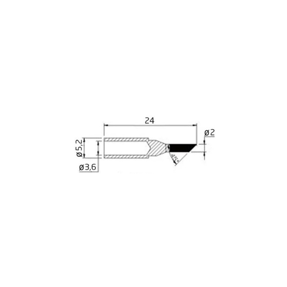 SPARE BIT FOR SOLDERING IRON OF VTSS300 - flat 2mm