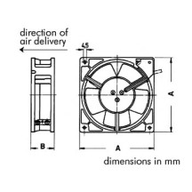 VENTILATEUR SUNON 230VCA ROULEMENT A BILLES 120 x 120 x 38mm