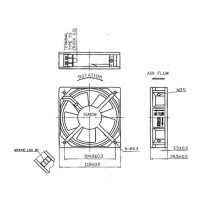 VENTILATEUR SUNON 230VCA ROULEMENT A AIGUILLES 120 x 120 x 25mm