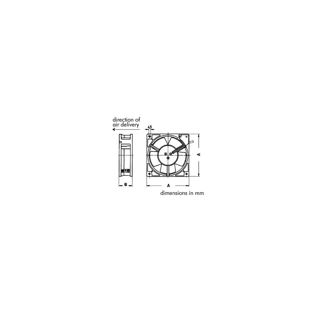 VENTILATEUR SUNON 12VCC ROULEMENT A AIGUILLES 92 x 92 x 25mm