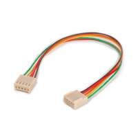 CONNECTEUR POUR CI, 2 x FEMELLE 5 BROCHES 2.54 mm + 20 cm - AVEC FILETAGE