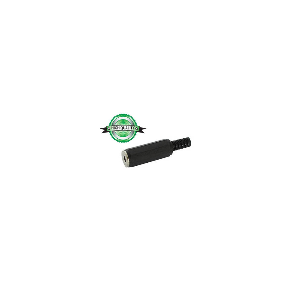 JACK FEMELLE 3.5mm MONO PLASTIQUE NOIR