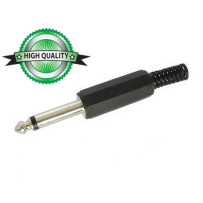 JACK MALE 6.35mm MONO PLASTIQUE NOIR