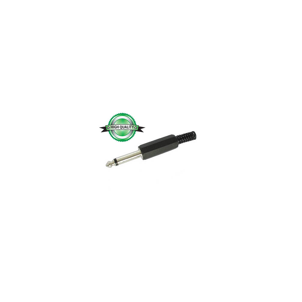 JACK MALE 6.35mm MONO PLASTIQUE NOIR