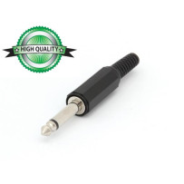 JACK MALE 6.35mm MONO PLASTIQUE NOIR