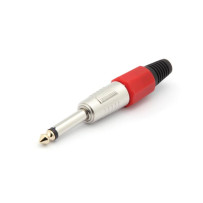 JACK MALE PROFESSIONNEL 6.35mm MONO ROUGE