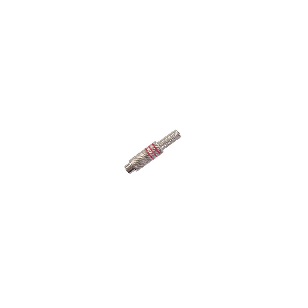 FICHE RCA FEMELLE - NICKEL - ROUGE