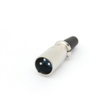 FICHE XLR MALE NICKELEE 3 BROCHES - TYPE COURT