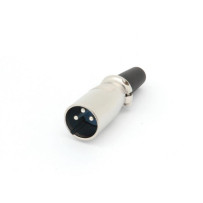 FICHE XLR MALE NICKELEE 3 BROCHES - TYPE COURT