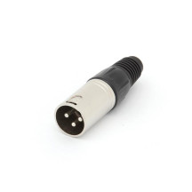 FICHE XLR MALE NICKELEE 3 BROCHES