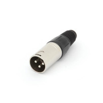 FICHE XLR MALE NICKELEE 3 BROCHES