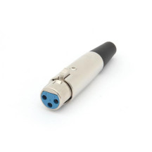 FICHE XLR FEMELLE NICKELEE 3 BROCHES