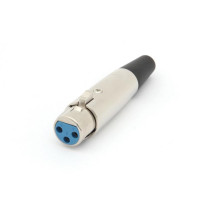 FICHE XLR FEMELLE NICKELEE 3 BROCHES
