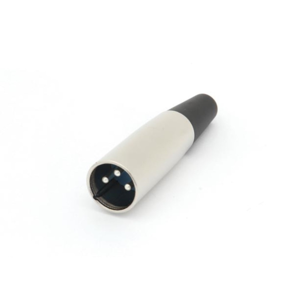 FICHE XLR MALE NICKELEE 3 BROCHES
