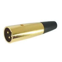 Connecteur XLR mâle 3 broches - plaqué or