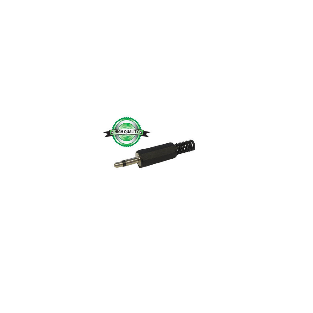 JACK MALE 3.5mm MONO PLASTIQUE NOIR
