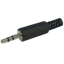 JACK MALE 3.5mm STEREO PLASTIQUE NOIR