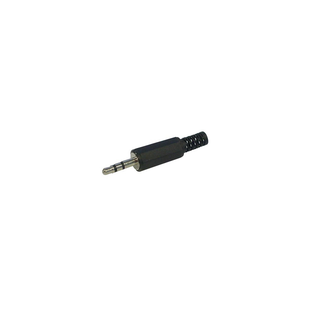 JACK MALE 3.5mm STEREO PLASTIQUE NOIR