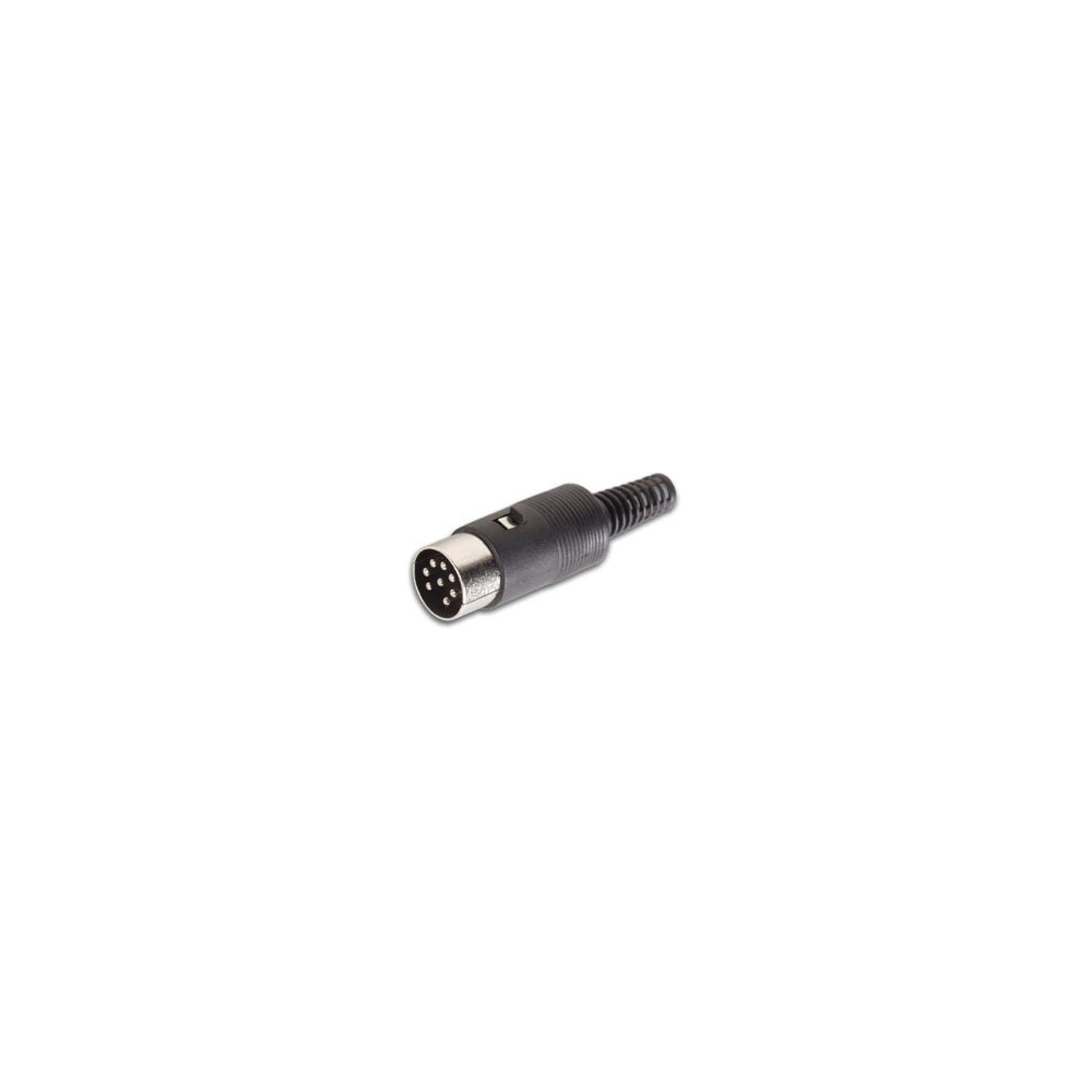 FICHE AUDIO DIN - 8 BROCHES - MALE NOIR