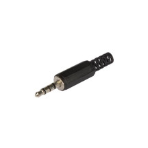JACK MÂLE 3.55 MM - STÉRÉO NOIR - 4 CONNEXIONS