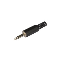 JACK MÂLE 3.55 MM - STÉRÉO NOIR - 4 CONNEXIONS