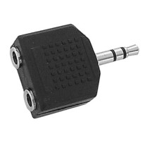 DOUBLE JACK FEMELLE 3.5mm STEREO VERS JACK MALE 3.5mm STEREO