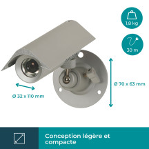 CAMÉRA ANALOGIQUE - SUBMERSIBLE - CYLINDRIQUE - 750 LIGNES TV