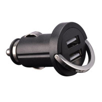 CHARGEUR  DE VOITURE AVEC DOUBLE CONNEXION USB - 5V - 2.1A , 10.5W)