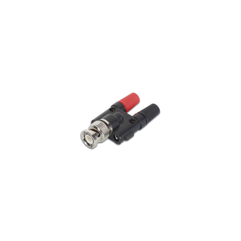 BNC MALE VERS 2 x FICHE BANANE 4mm