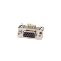 CONNECTEUR SUB-D FEMELLE 15 BROCHES POUR CIRCUIT IMPRIME - HAUTE DENSITE