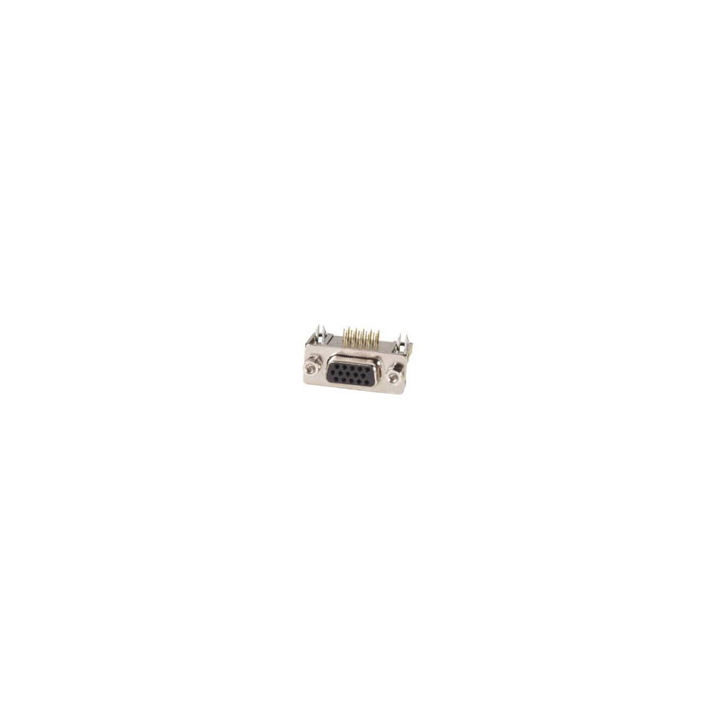 CONNECTEUR SUB-D FEMELLE 15 BROCHES POUR CIRCUIT IMPRIME - HAUTE DENSITE