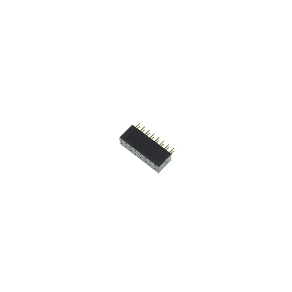 BARRETTE FEMELLE DOUBLE RANGEE - 16 BROCHES