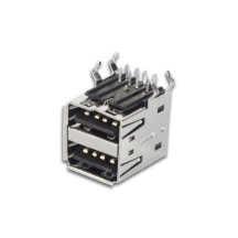 USB A FEMELLE, DOUBLE CONNECTEUR 90°, POUR CI