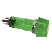 VOYANT CARRE 11.5 x 11.5mm 12V VERT