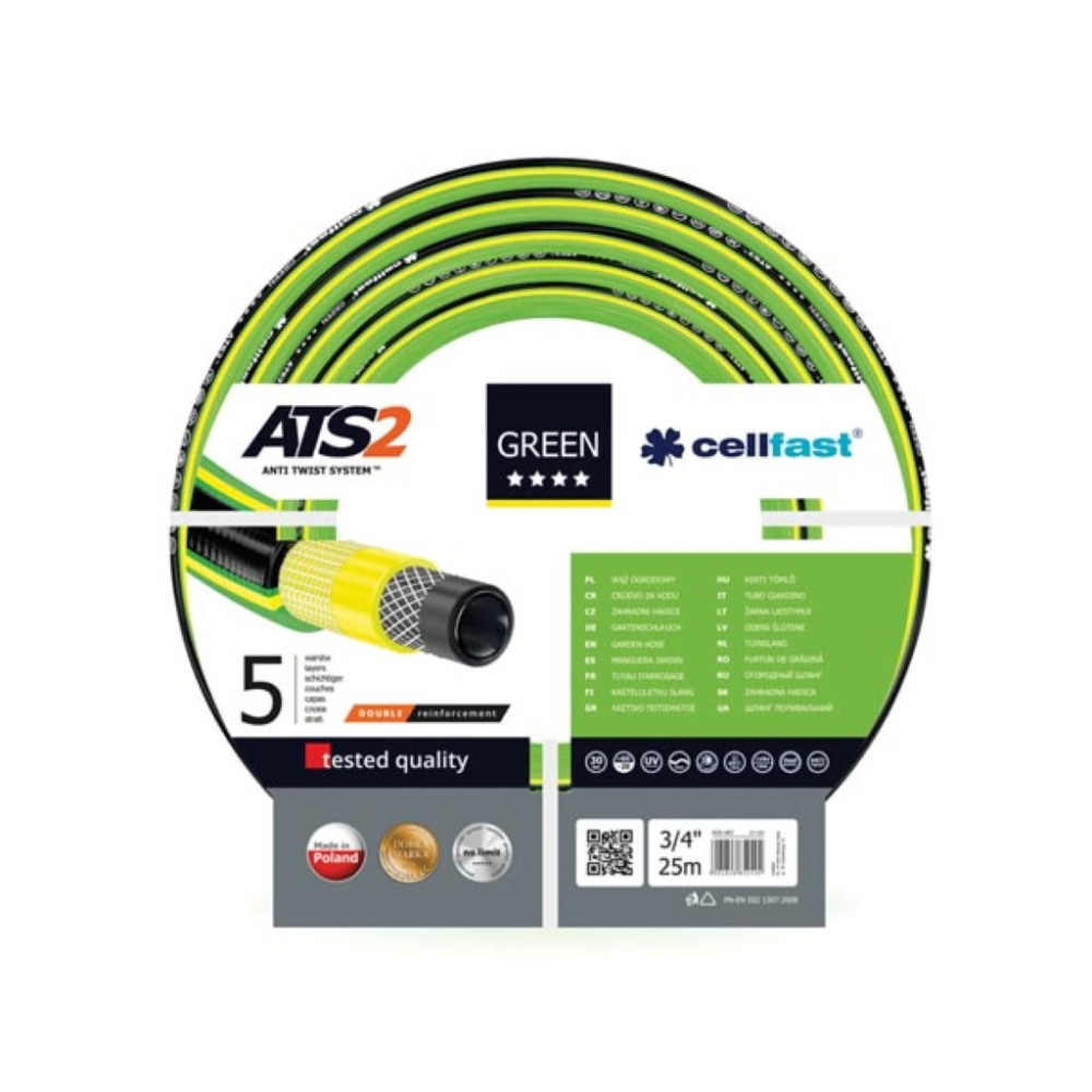 Cellfast, tuyau d'arrosage, green ats2, 3/4", 25 m