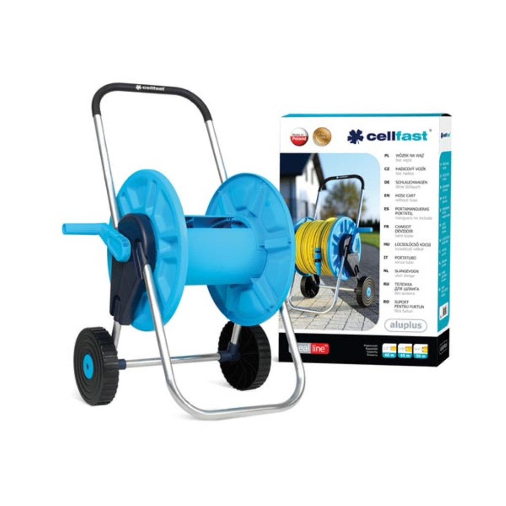 Cellfast, dévidoir sur roues, nu, aluplus, 1/2", 60 m