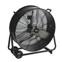 VENTILATEUR DE SOL - TAMBOUR - MÉTAL - Ø 60 cm - NOIR