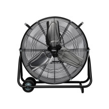 VENTILATEUR DE SOL - TAMBOUR - MÉTAL - Ø 60 cm - NOIR