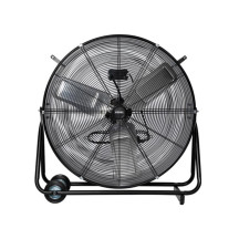 VENTILATEUR DE SOL - TAMBOUR - MÉTAL - Ø 75 cm - NOIR